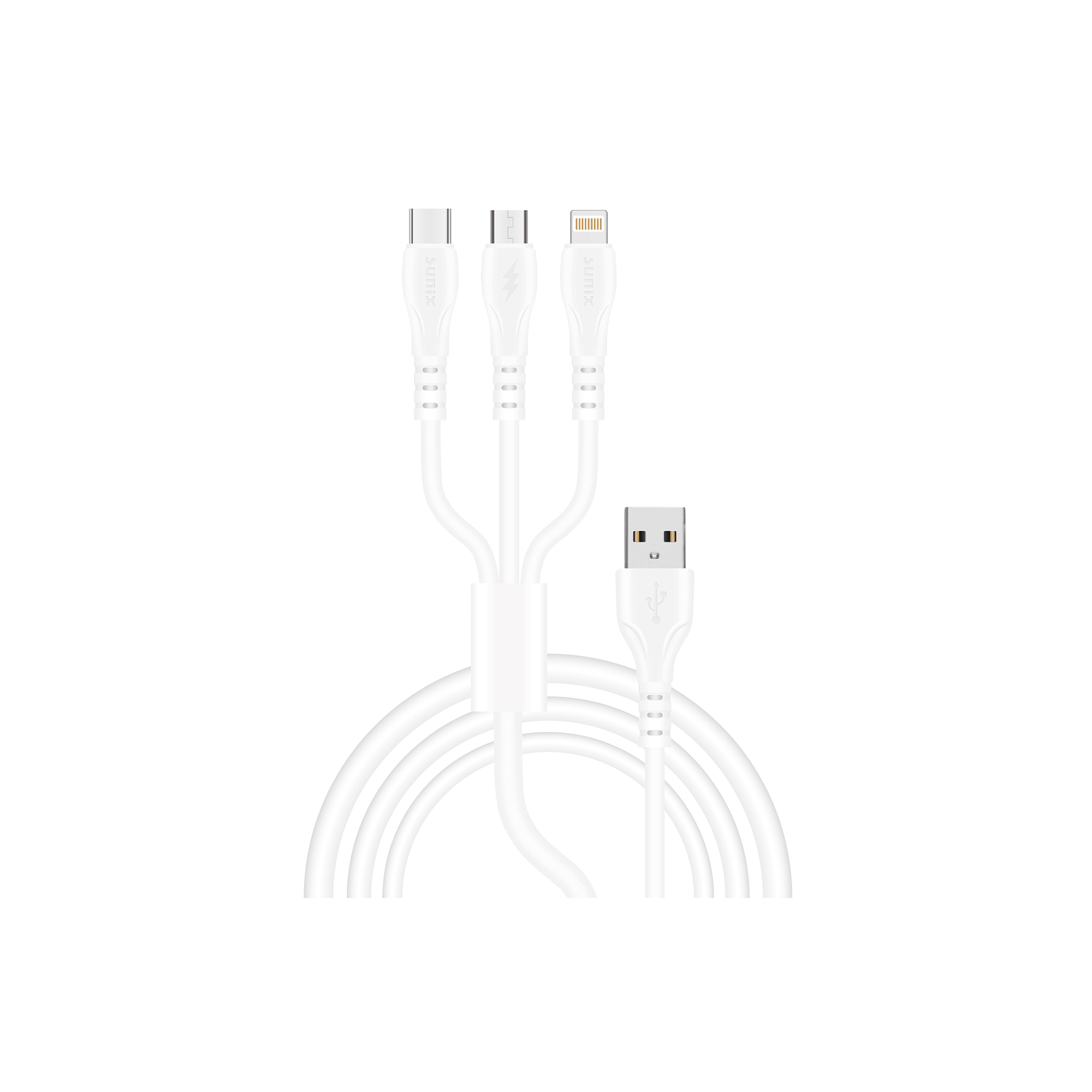 SUNIX SC-63 3in1 Data ve Şarj Kablosu